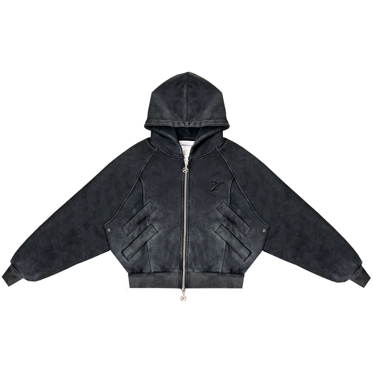 The Core Zip-Up - Washed Black – Raver Studios